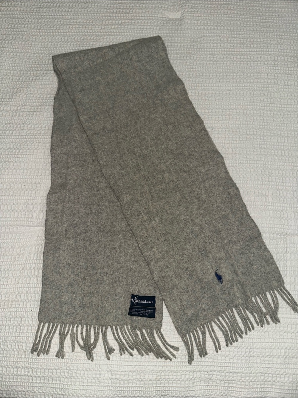 Ralph Lauren Grey Wool Scarf